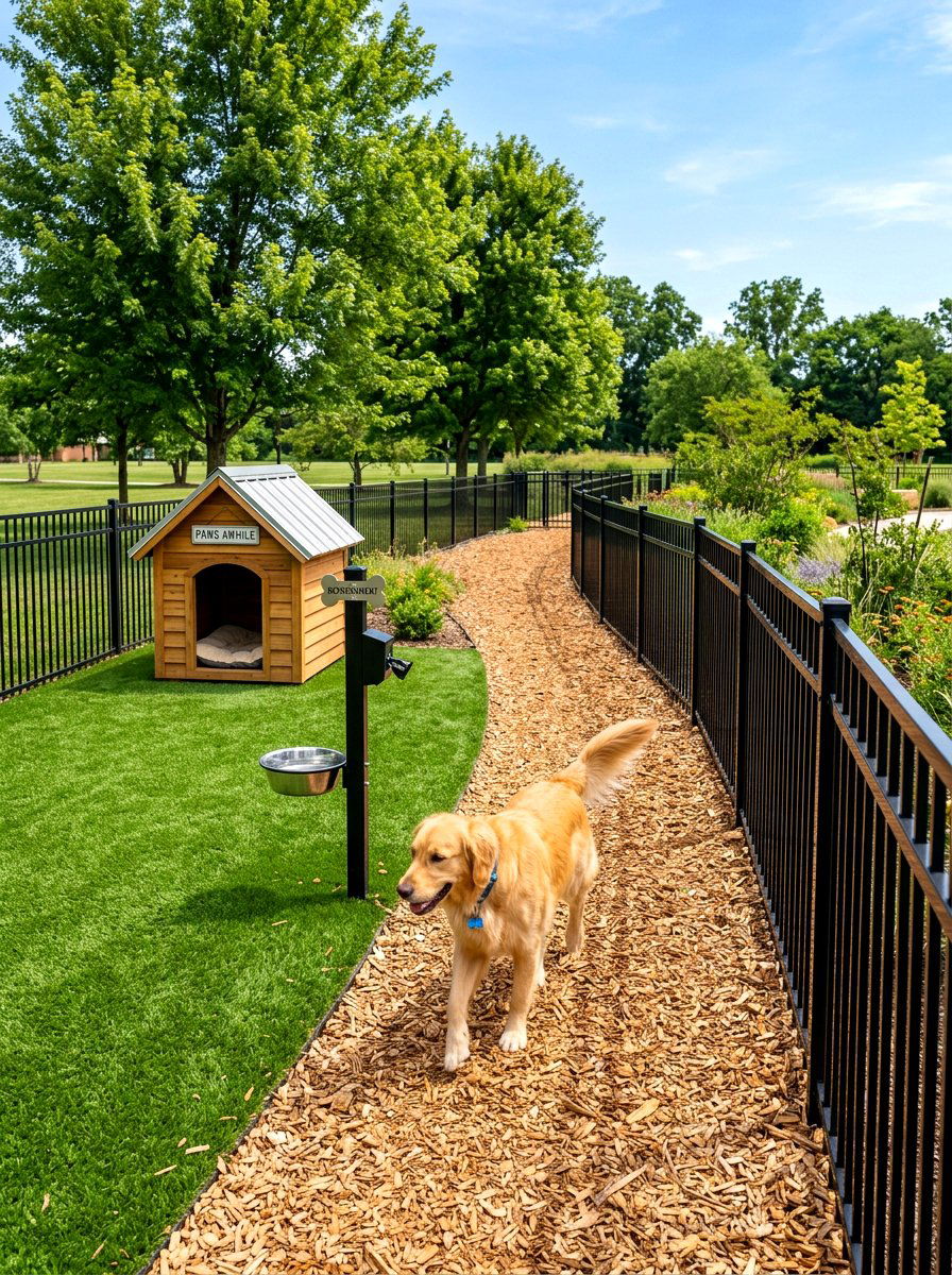 Dog Run Path - 30 backyard zoning ideas
