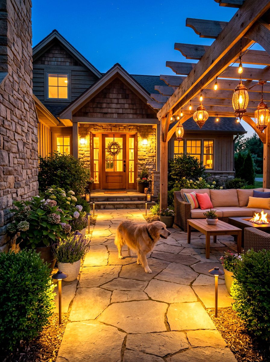 Dog Safe Lighting - 30 dog friendly patio ideas