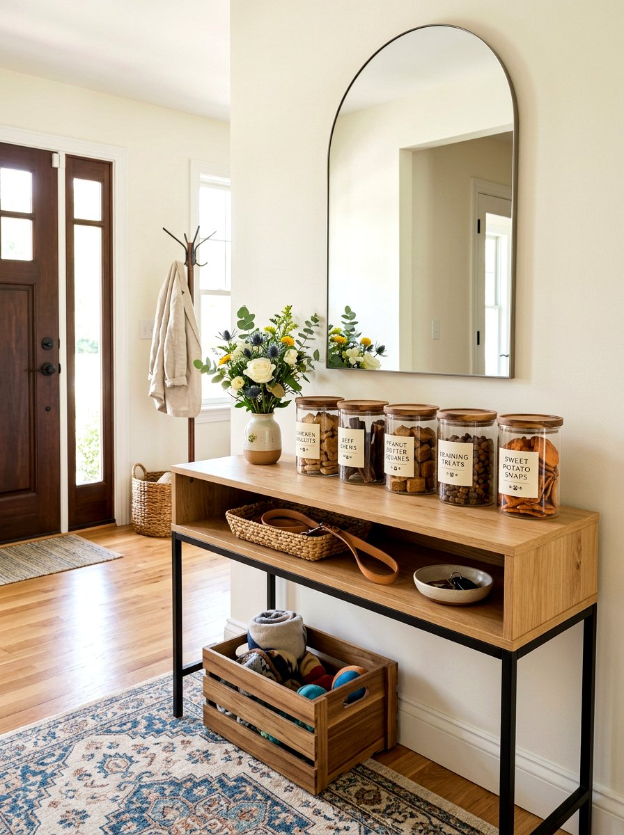 Dog Treat Jar Display - 30 entryway pet station ideas