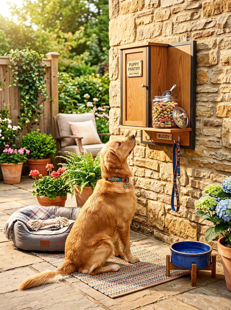 Dog Treat Station - 30 dog friendly patio ideas