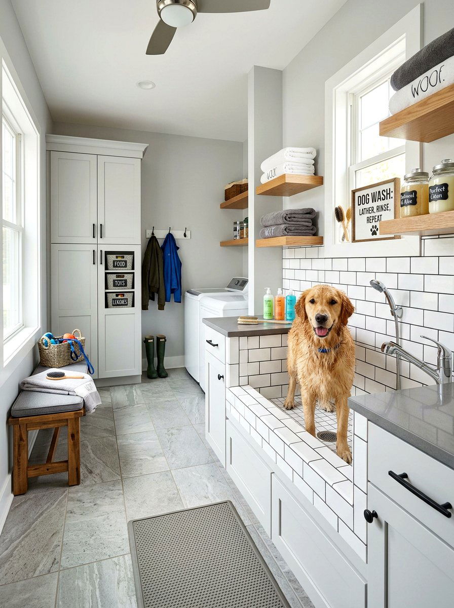Dog Wash Mudroom Station - 30 mudroom laundry sink ideas