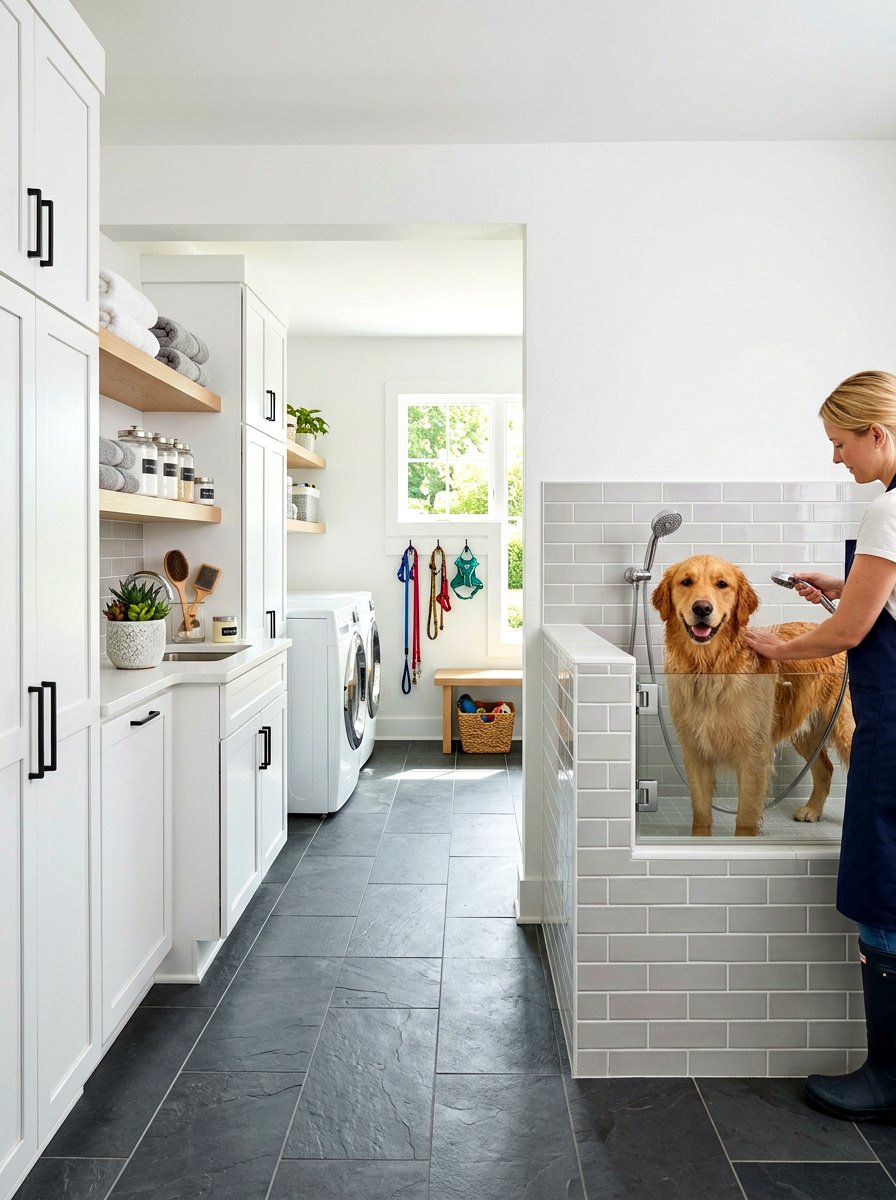 Dog Wash Station Mudroom - 30 viral pet room ideas
