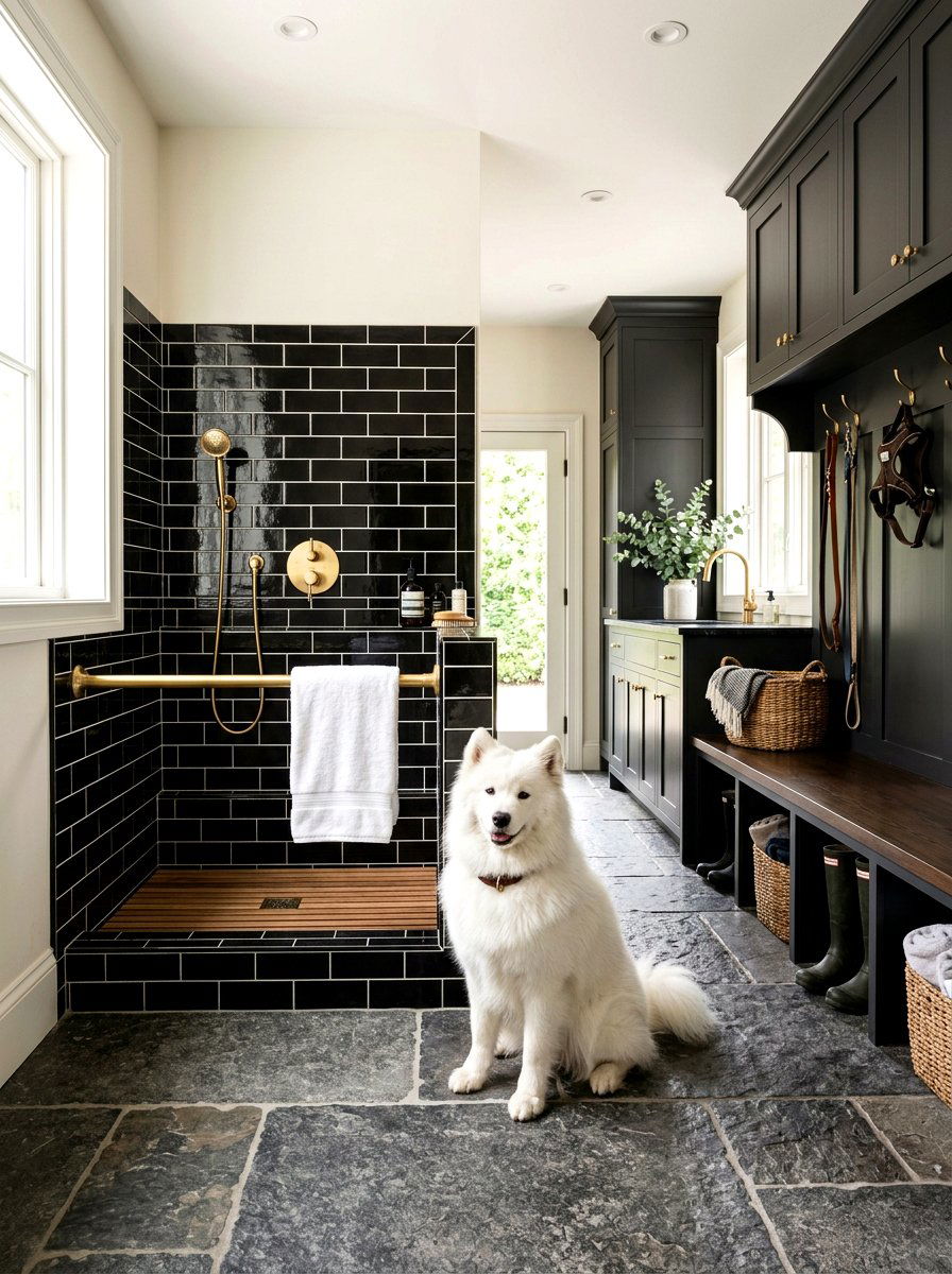 Dog Wash Station Mudroom - 30 moody mudroom ideas