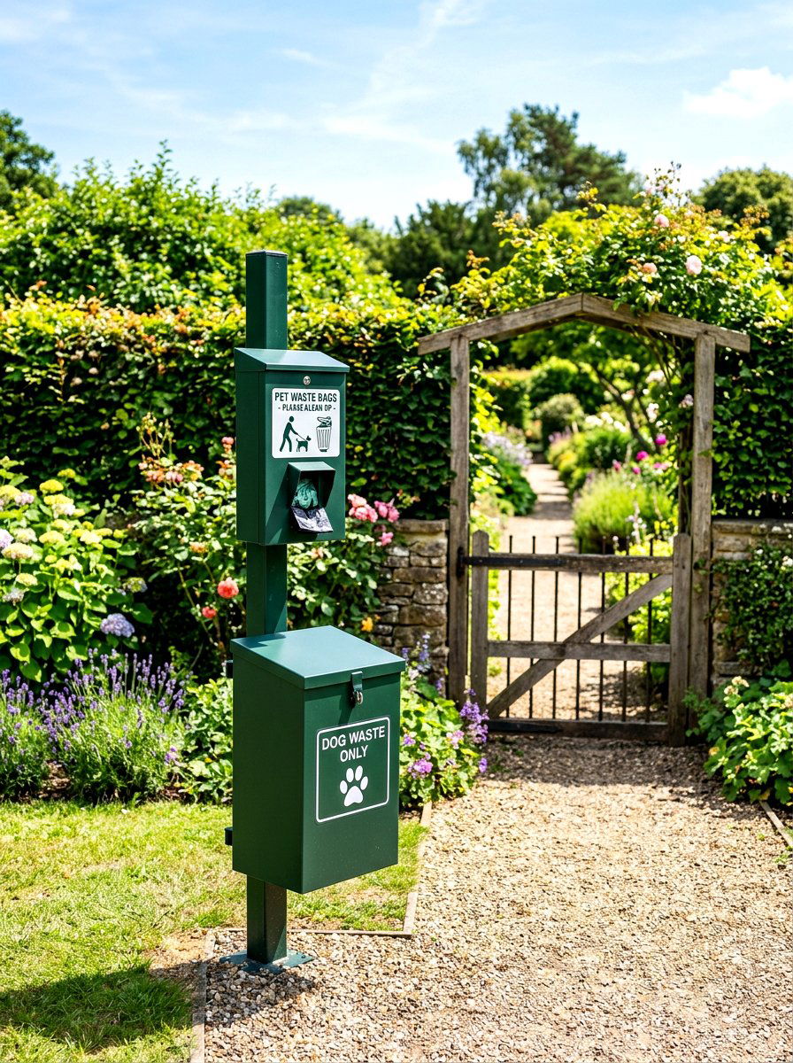 Dog Waste Station - 30 dog friendly backyard ideas