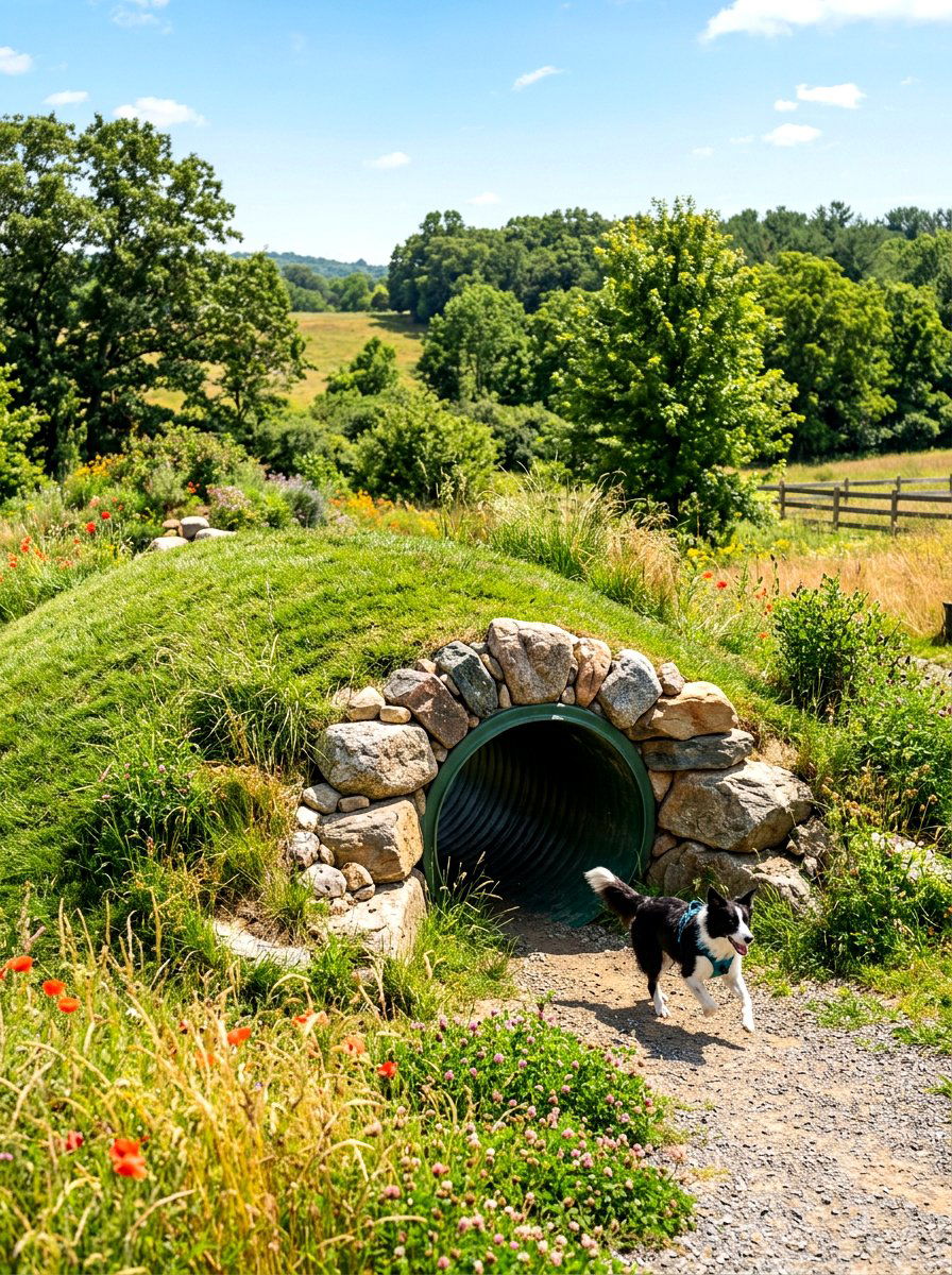 Dog play tunnel - 30 dog friendly backyard luxury ideas