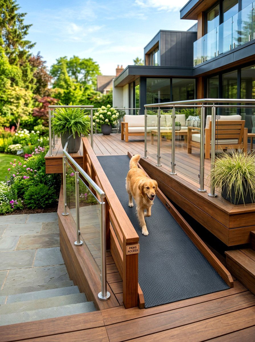 Dog ramp access - 30 dog friendly backyard luxury ideas
