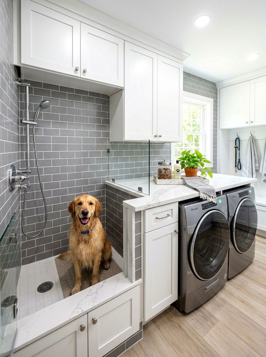 Dog shower in laundry room - 30 pet washing station laundry ideas