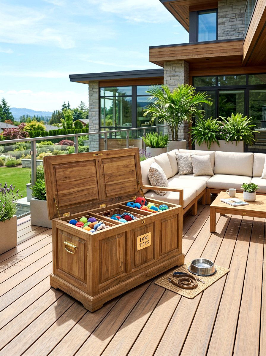 Dog toy storage - 30 dog friendly backyard luxury ideas