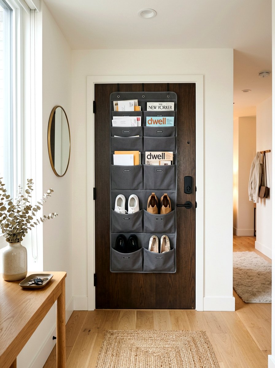 Door Mounted Organizer - 30 apartment entryway ideas
