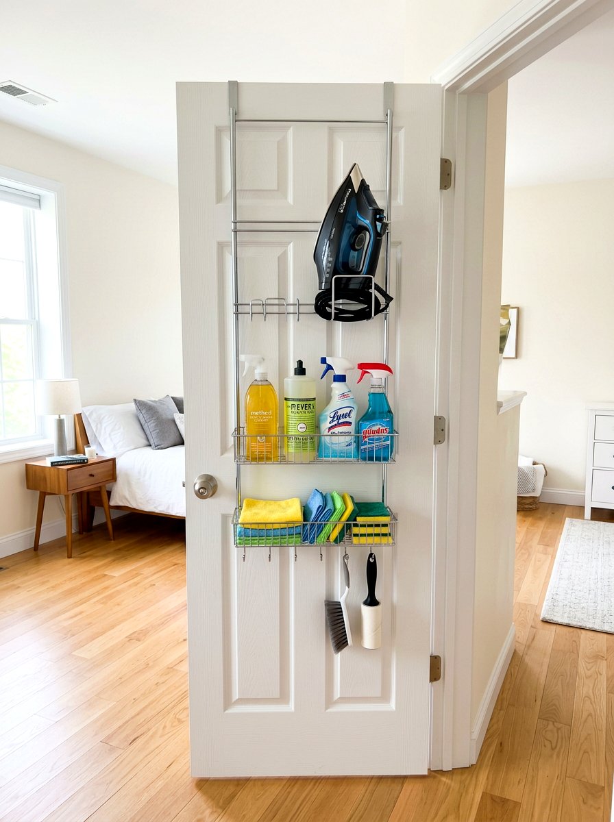 Door Mounted Racks - 30 linen closet organization ideas