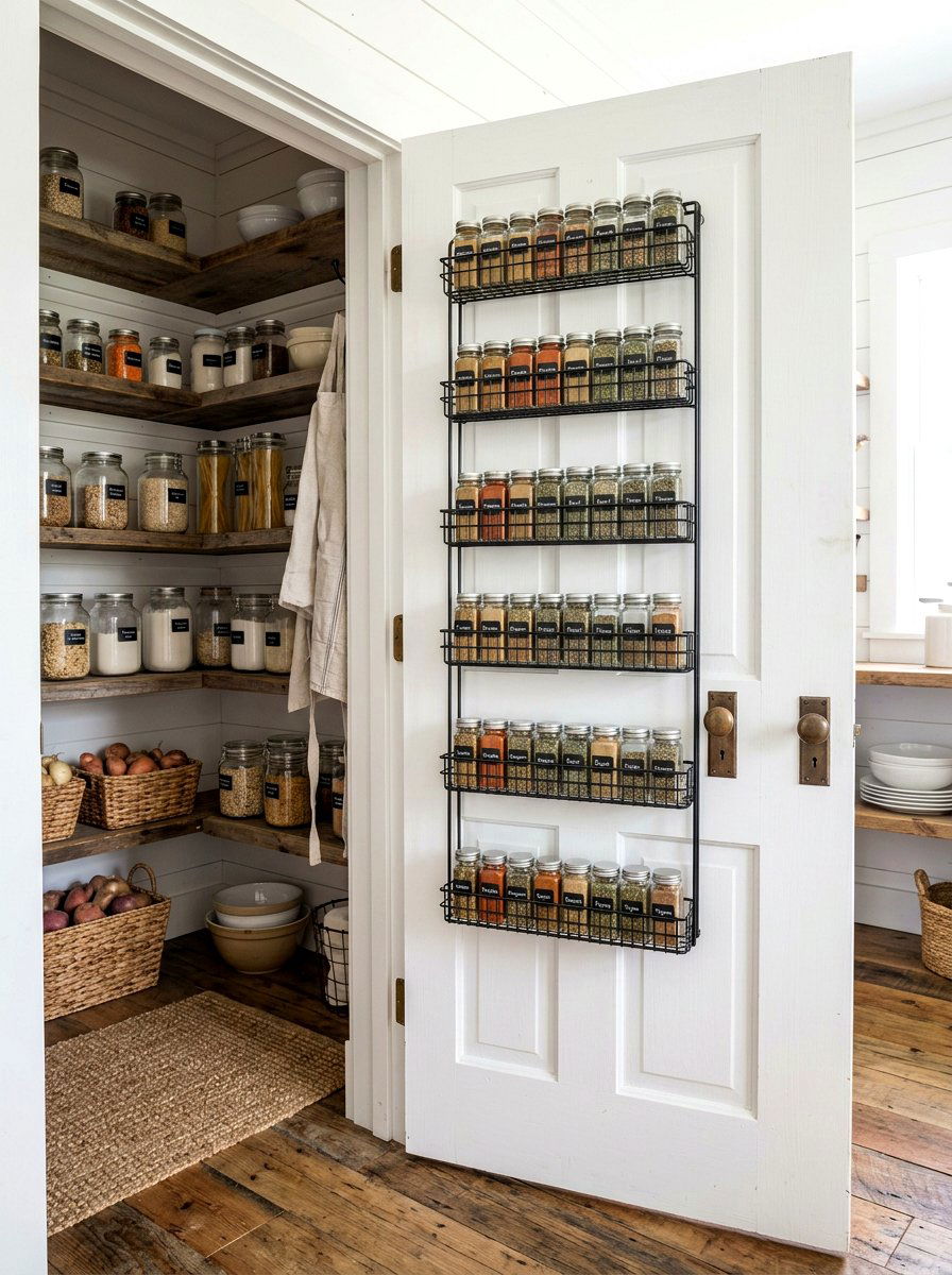 Door Mounted Spice Rack System - 30 pull out spice rack ideas
