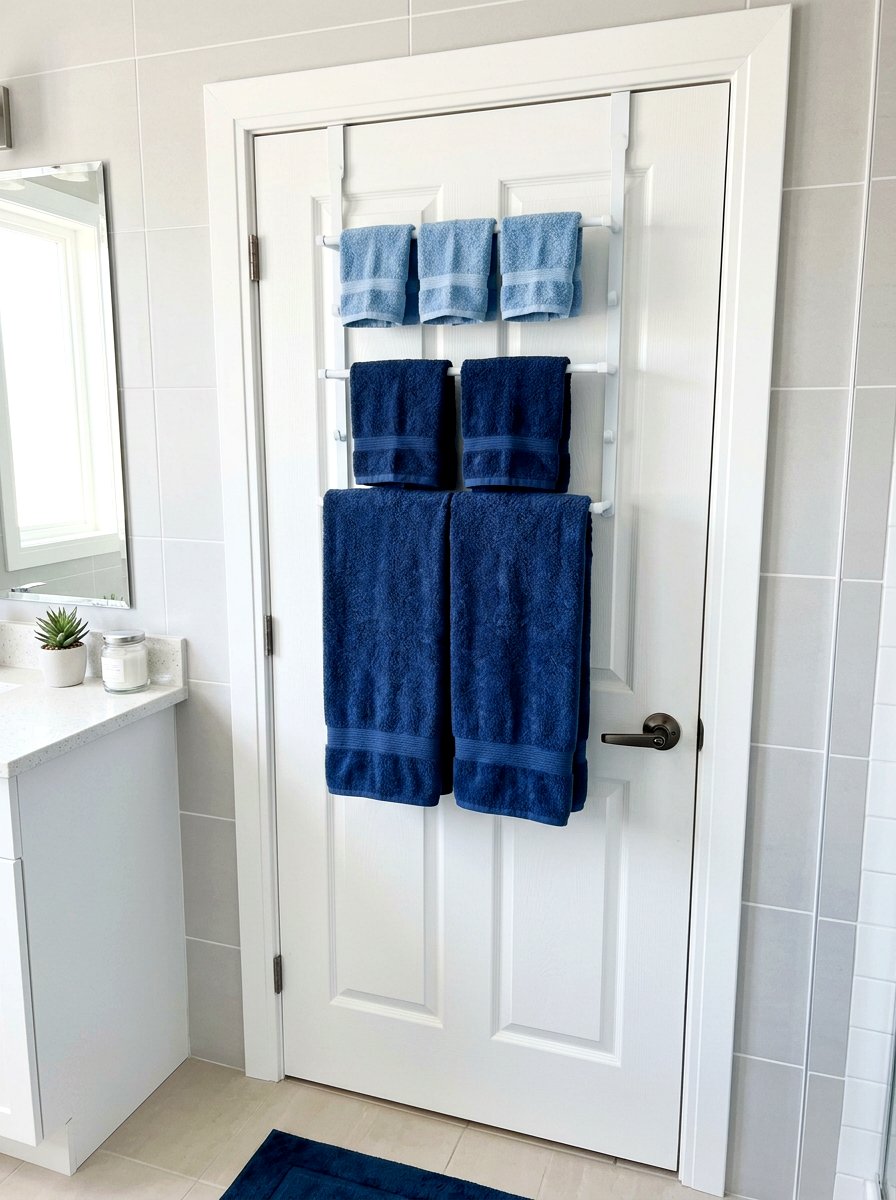 Door Mounted Towel Rack Bathroom - 30 small rental bathroom ideas