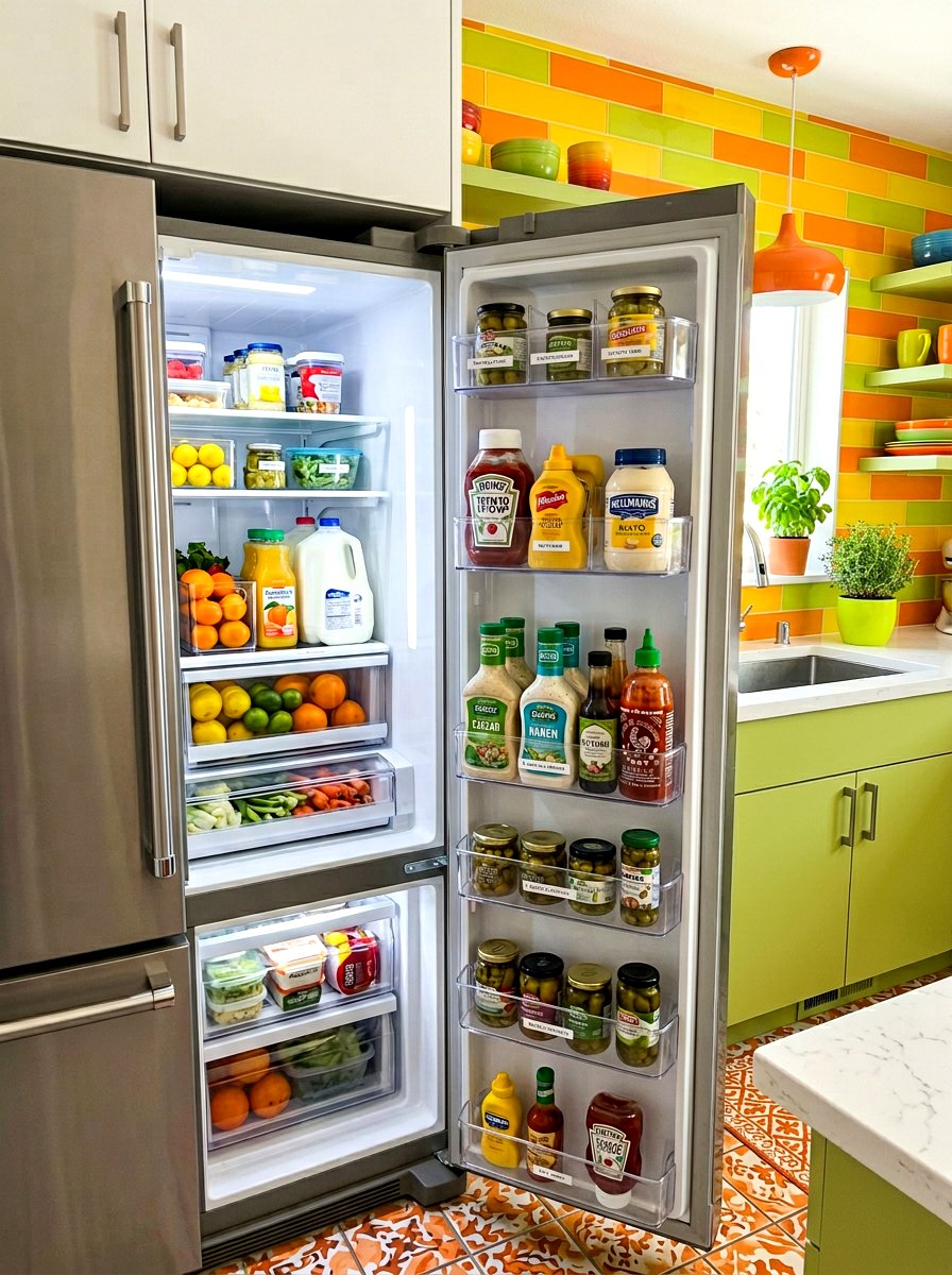 Door Shelf Dividers - 30 fridge organization ideas