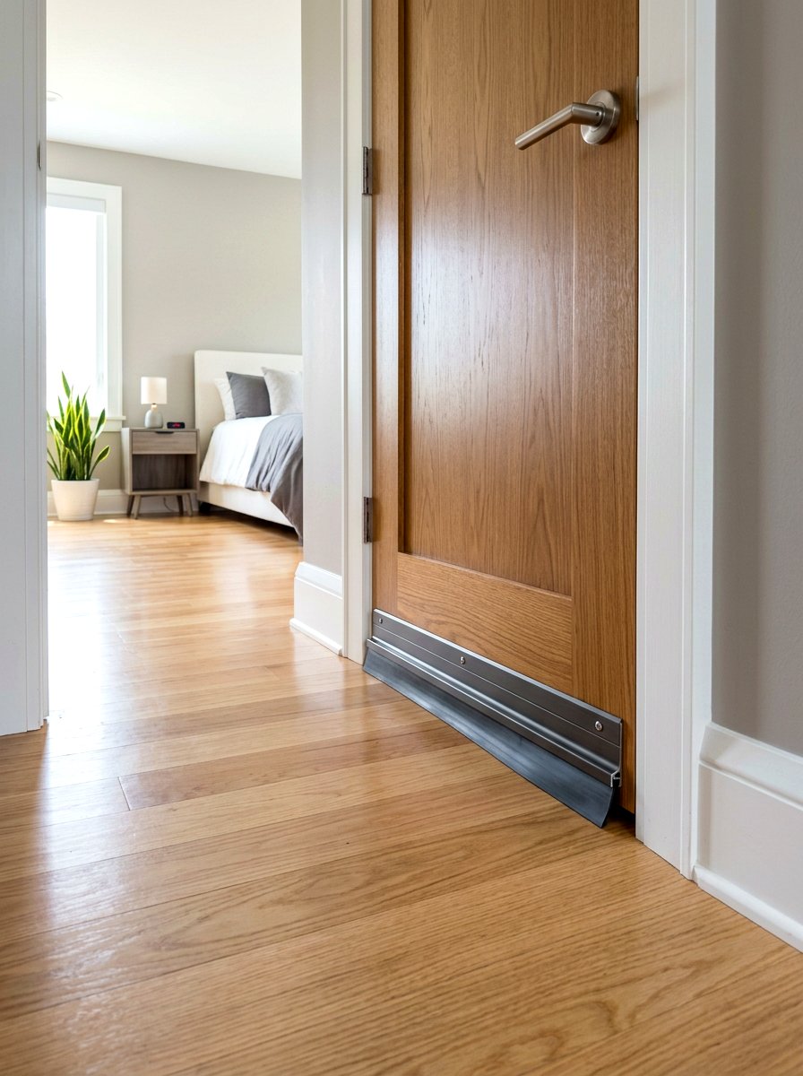 Door Sweep Attachment - 30 acoustic bedroom ideas