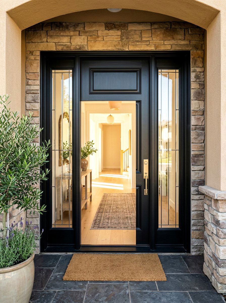 Door with sidelights - 30 modern front entry ideas