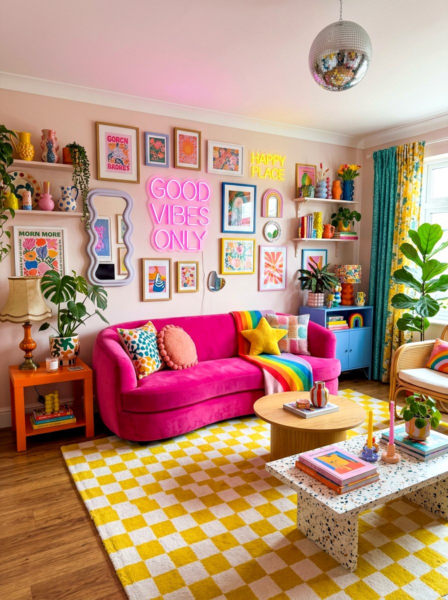 Dopamine decor living room - 30 happy color living room ideas