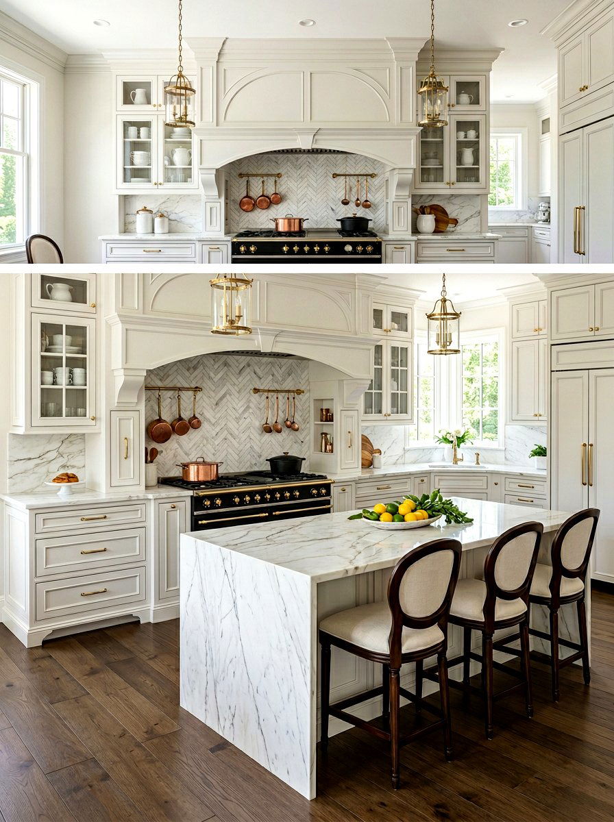 Double Arched Kitchen Range Hood - 30 rounded kitchen hood ideas