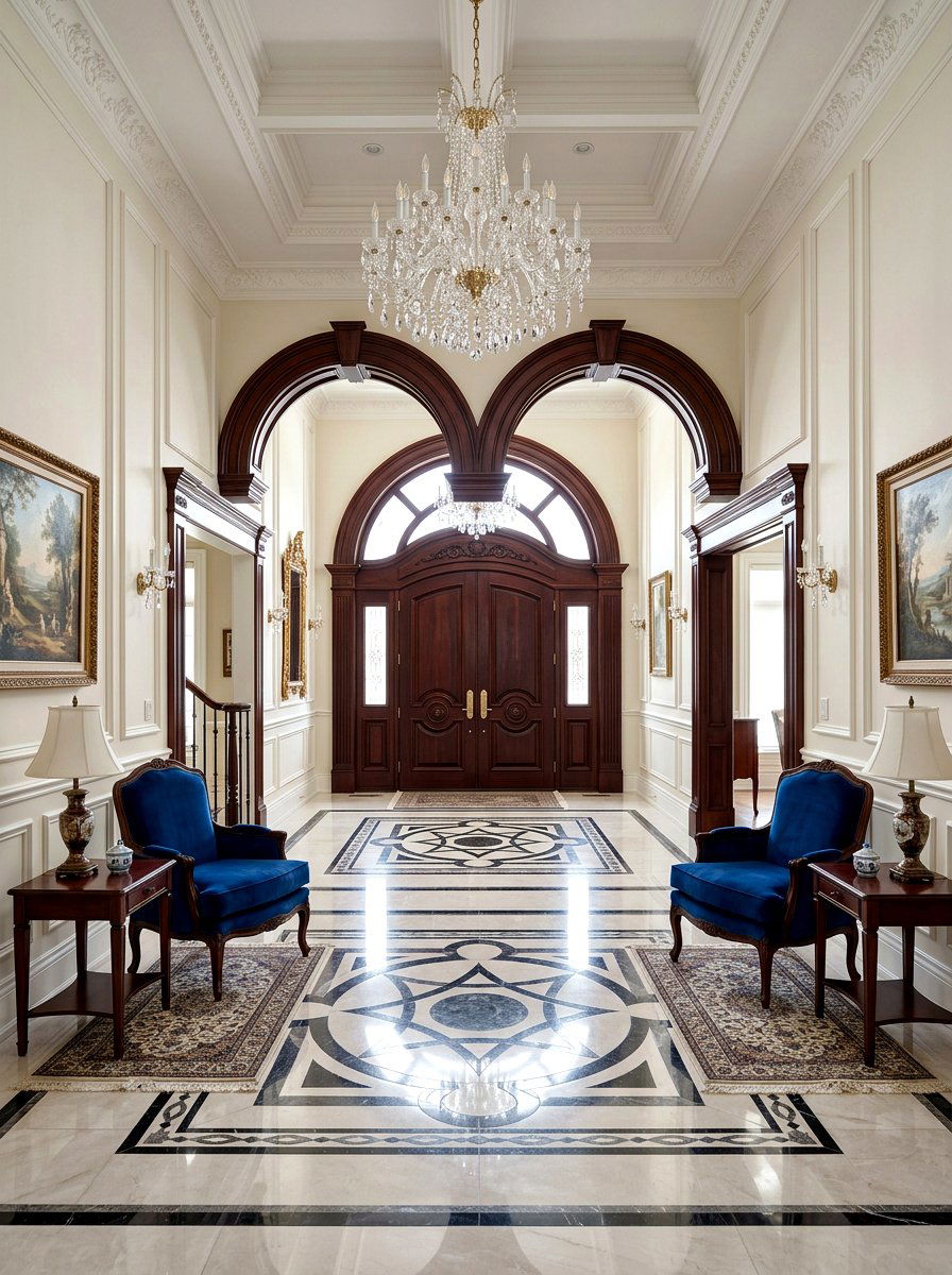 Double Arched Wood Entrance - 30 arched doorway entry ideas