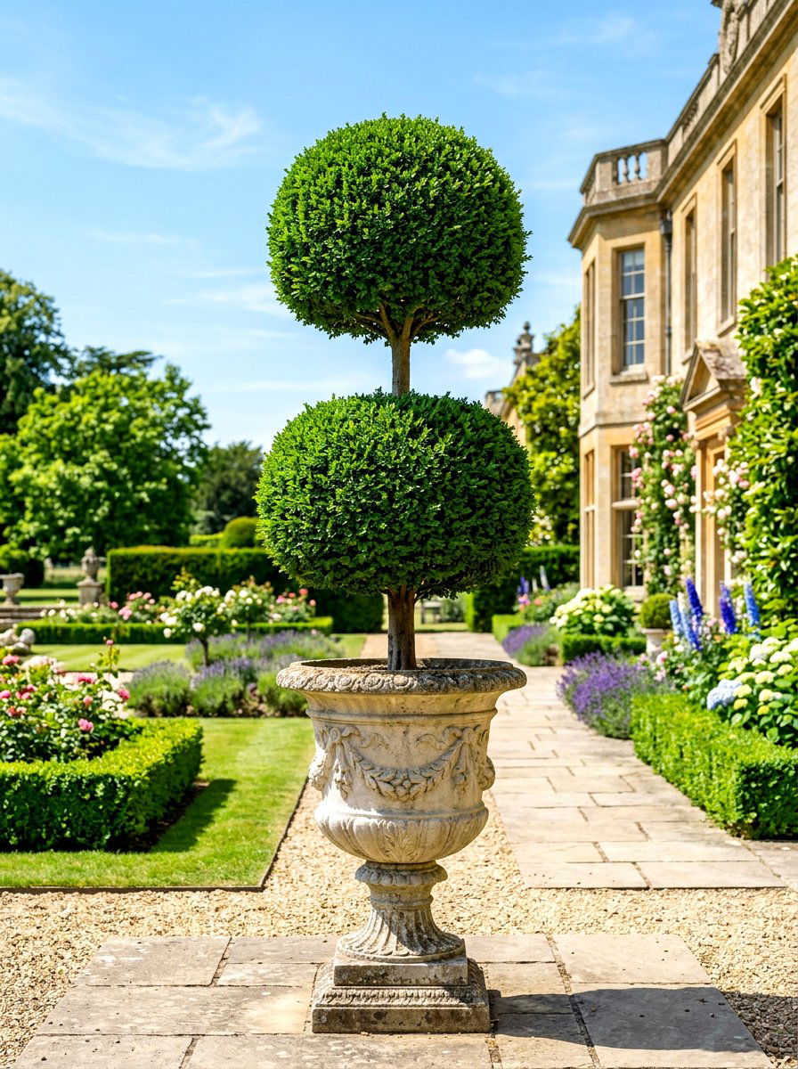 Double Ball Topiary - 30 topiary garden ideas
