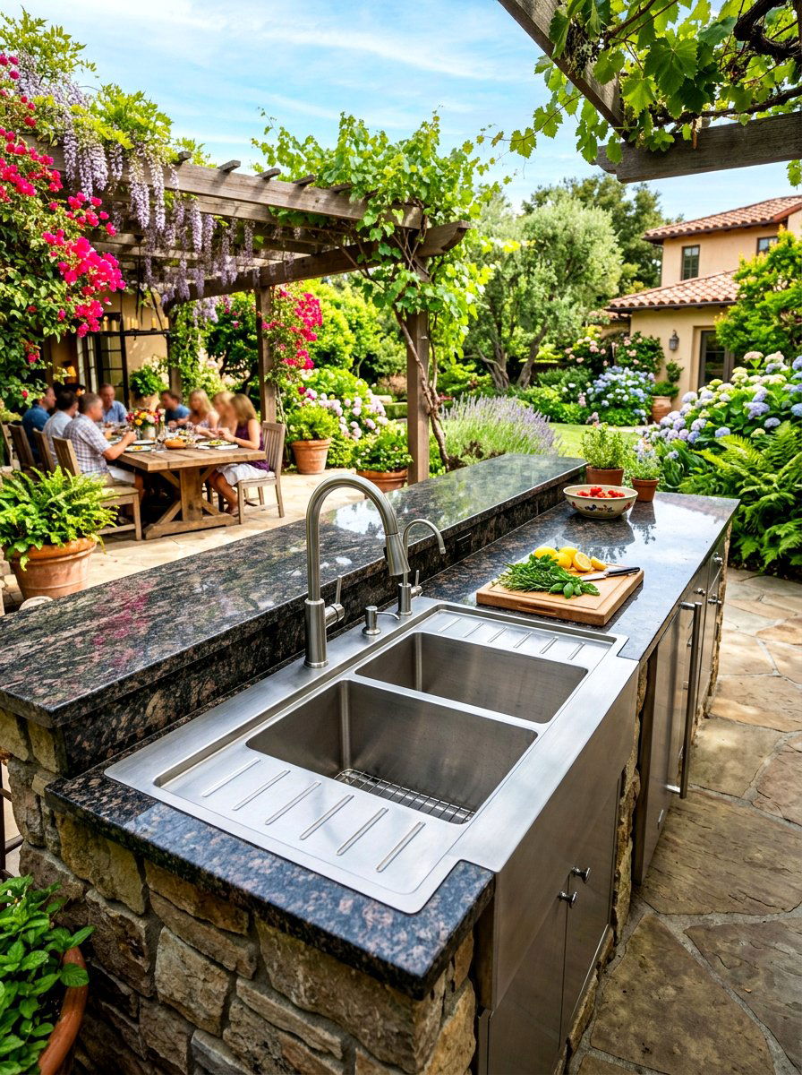 Double Basin Outdoor Sink - 30 outdoor utility sink ideas