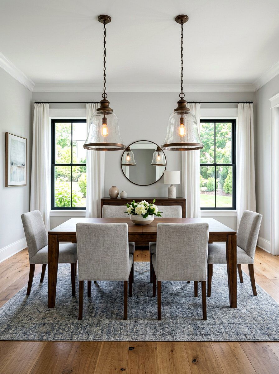 Double Bell Pendant - 30 dining room lighting ideas