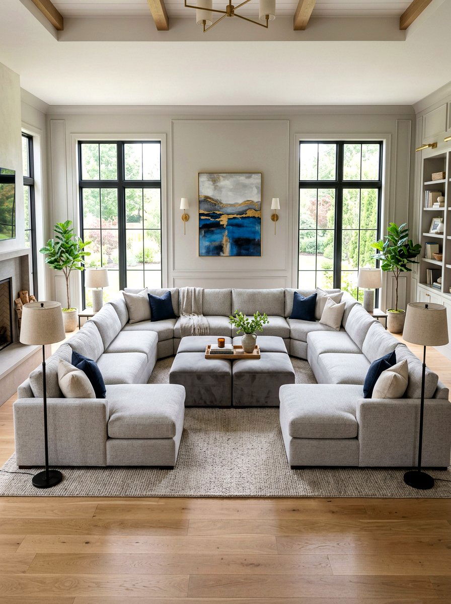 Double Chaise Pit Sofa - 30 pit sofa living room ideas