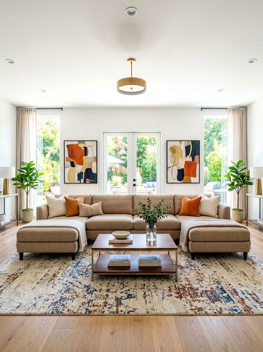 Double Chaise Sectional Layout - 30 sectional layout ideas