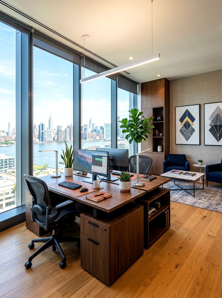 Double Desk Executive Office - 30 executive home office ideas