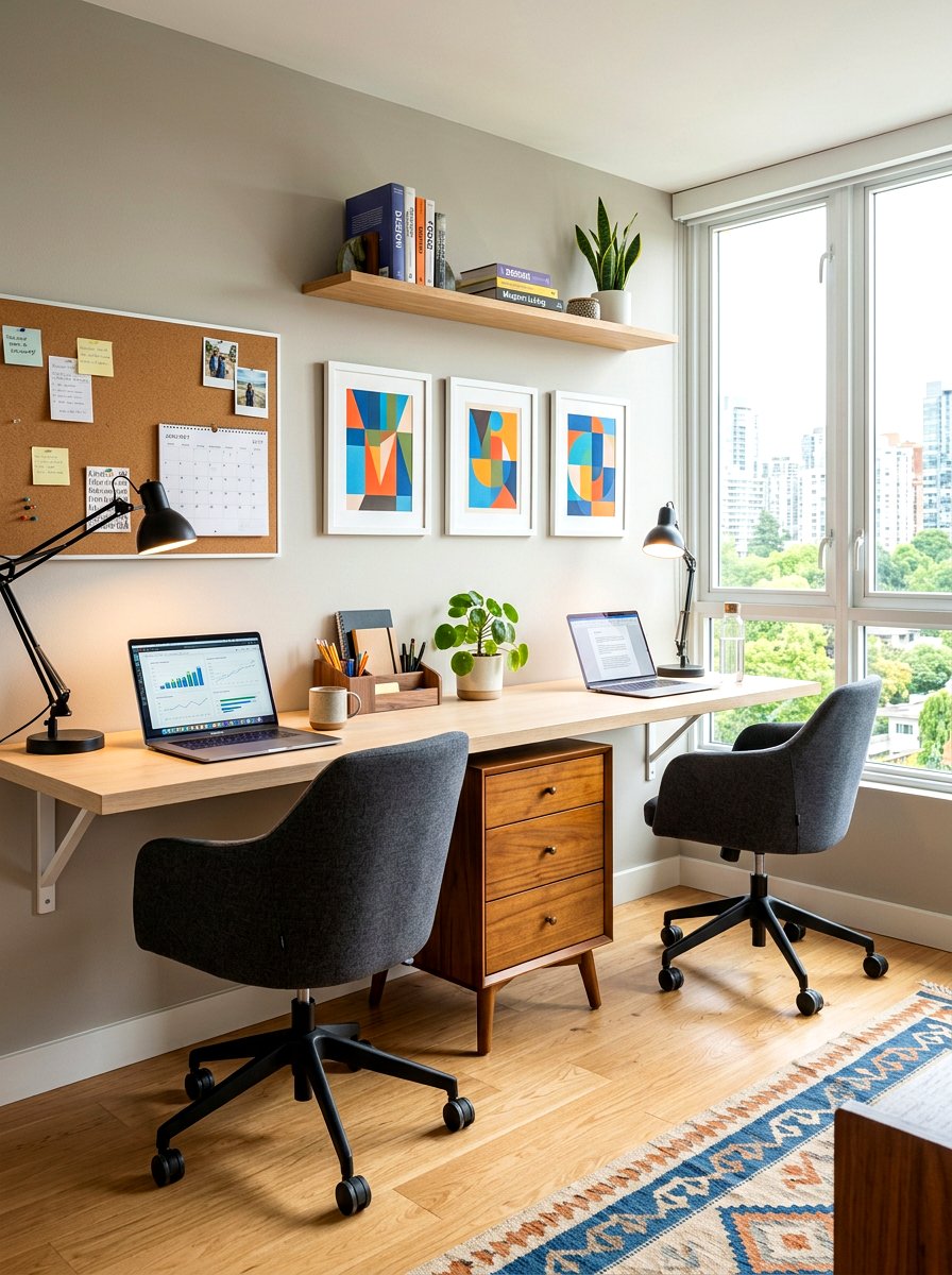 Double Desk Shared Room - 30 shared sibling room decor ideas