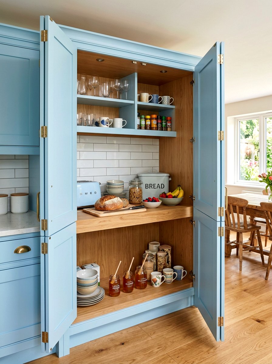 Double Door Breakfast Bar - 30 hidden toaster garage ideas