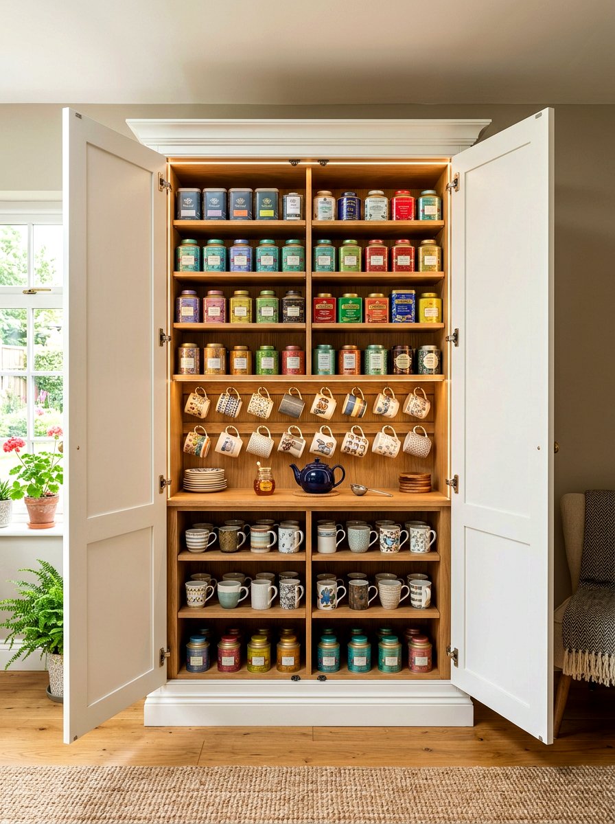 Double Door Cabinet - 30 tea station ideas