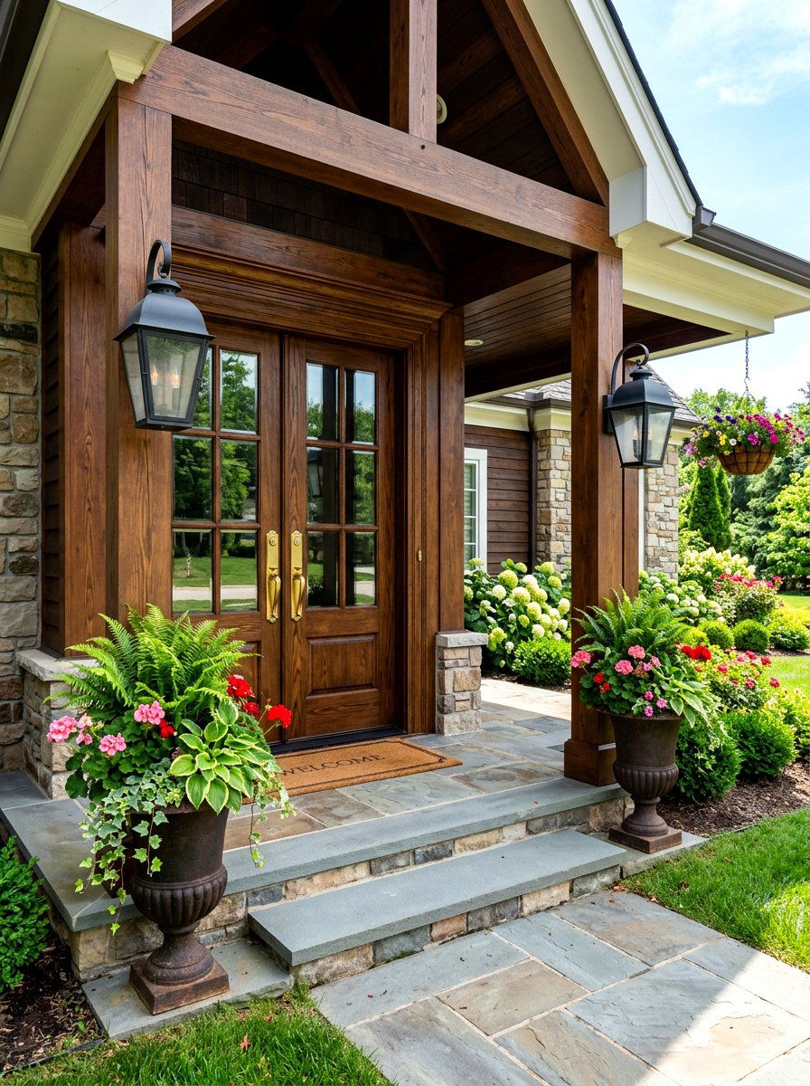 Double Door Front Porch - 30 front porch entry ideas