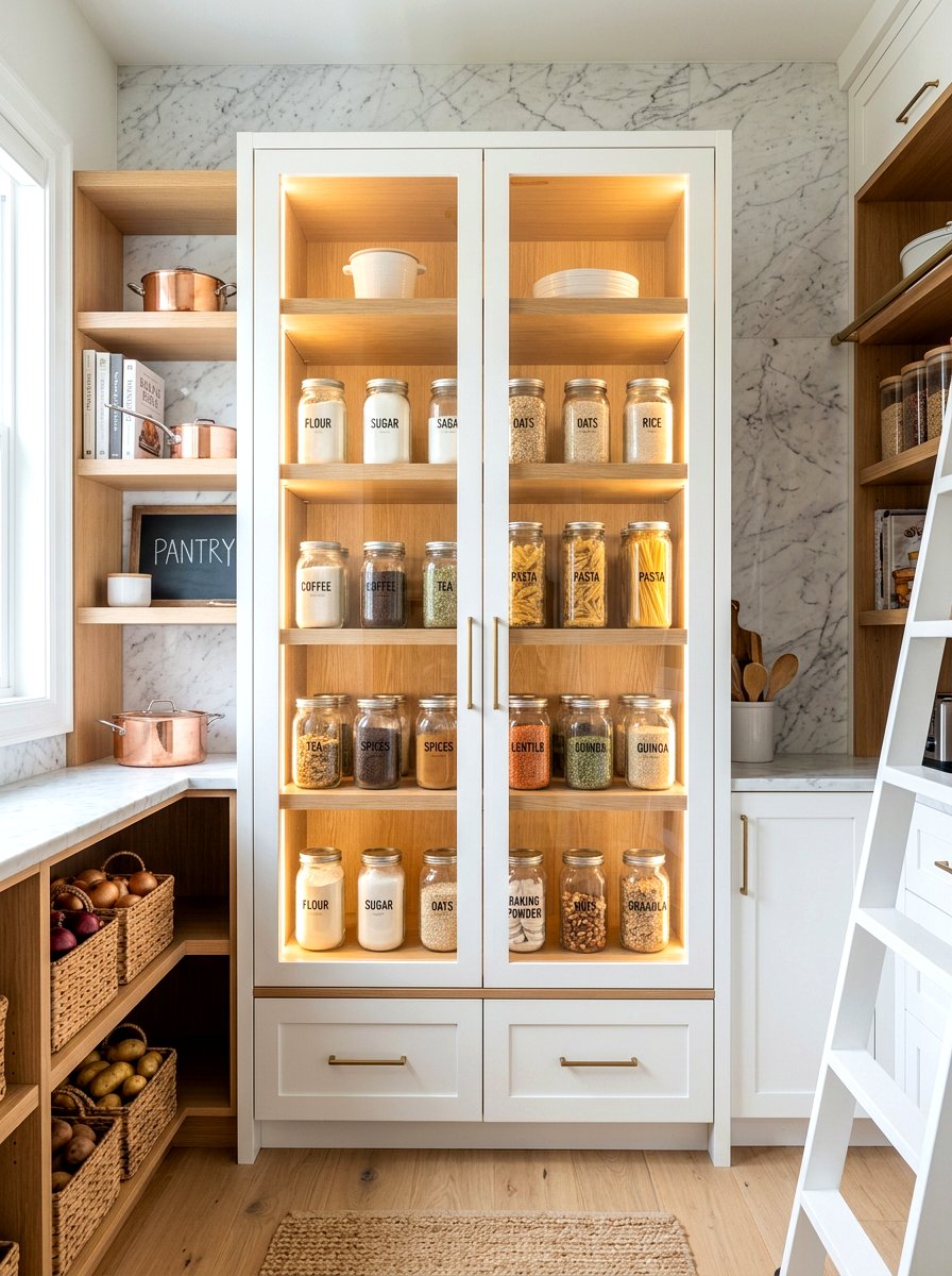 Double Door Glass Cabinet Kitchen Pantry - 30 display cabinet ideas