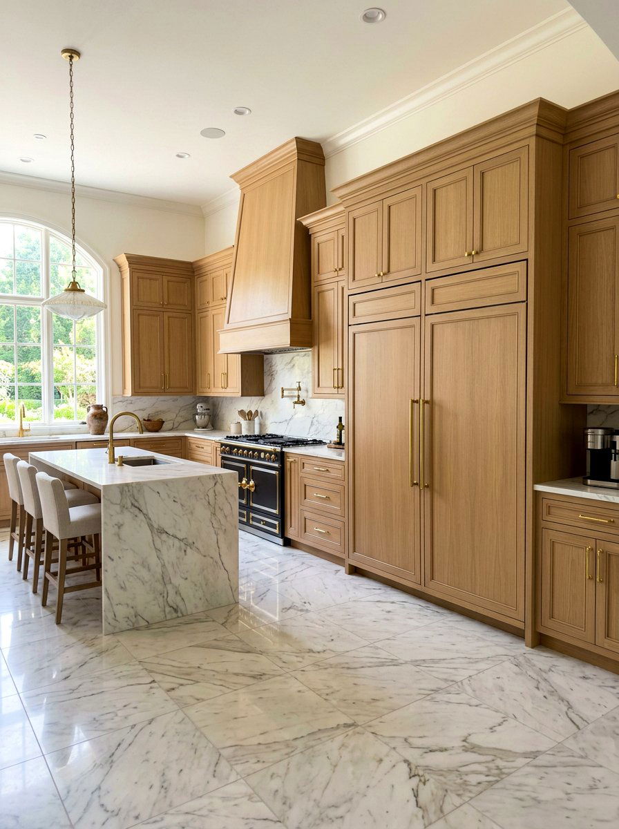 Double Door Integrated Column Fridge - 30 hidden fridge ideas