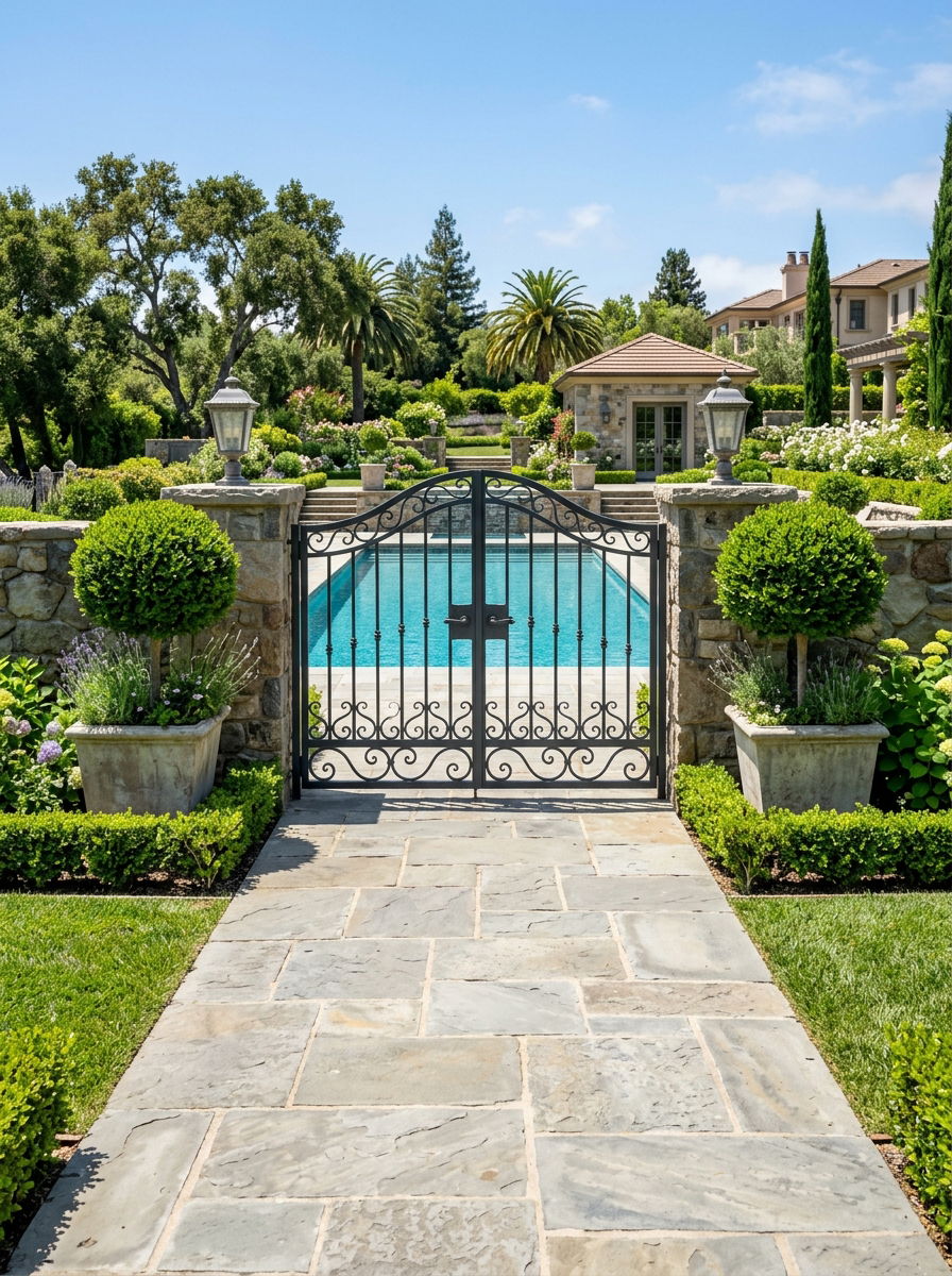 Double Door Pool Gate - 30 pool gate ideas