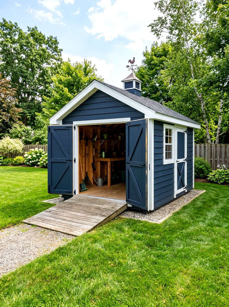 Double Door Shed - 30 outdoor storage shed ideas