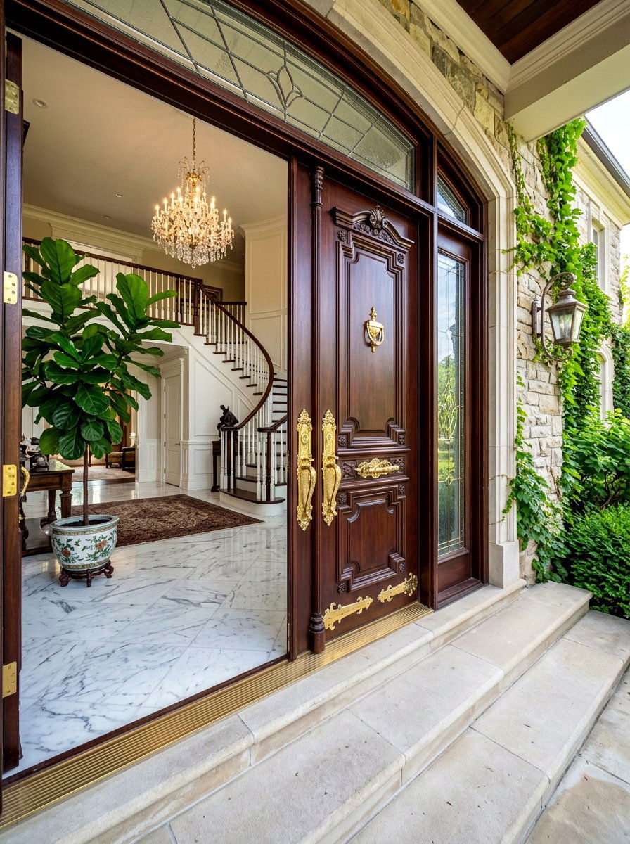 Double Entry Door - 30 luxury entryway styling ideas