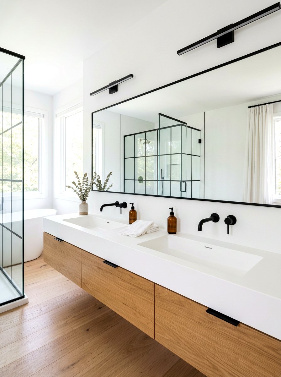 Double Faucet Trough Sink - 30 trough sink bathroom ideas