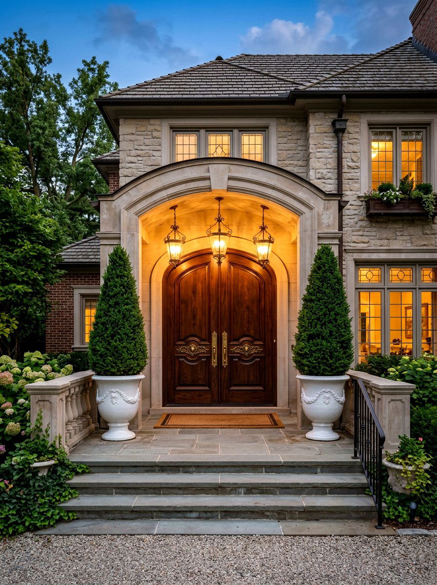 Double Front Door - 30 viral front porch ideas