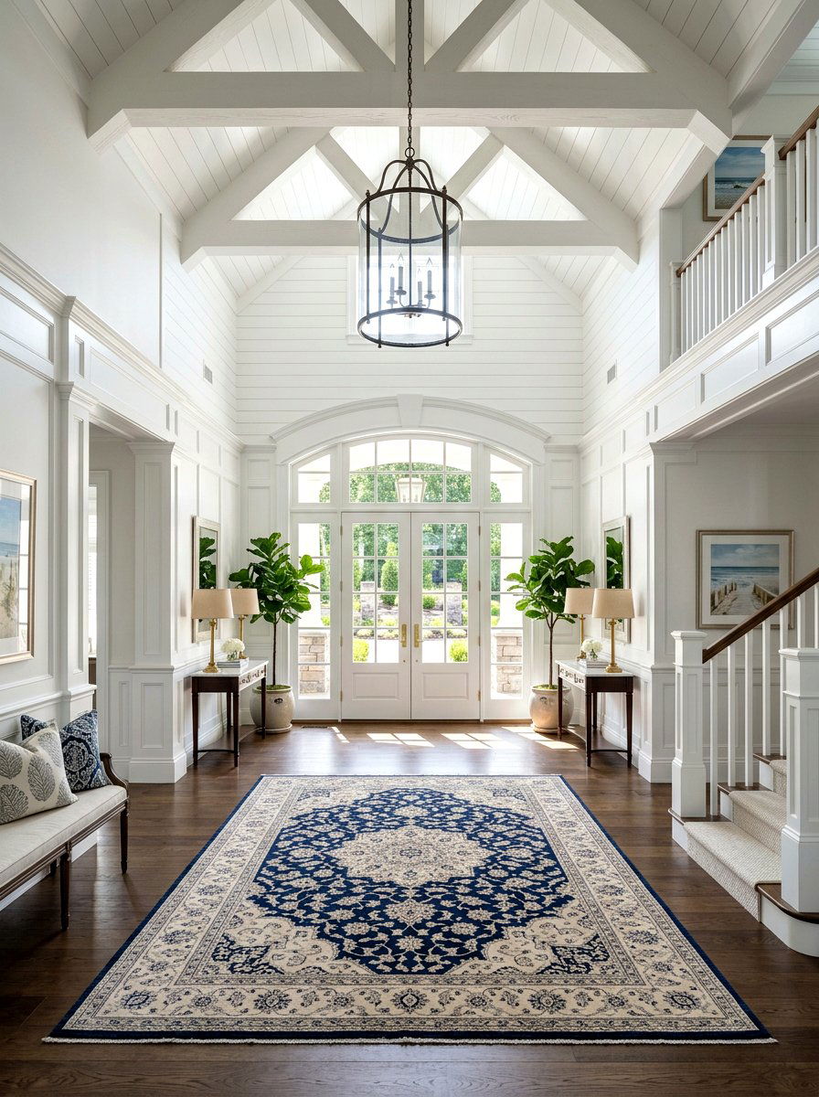 Double Front Door Entrance - 30 Hamptons entryway ideas