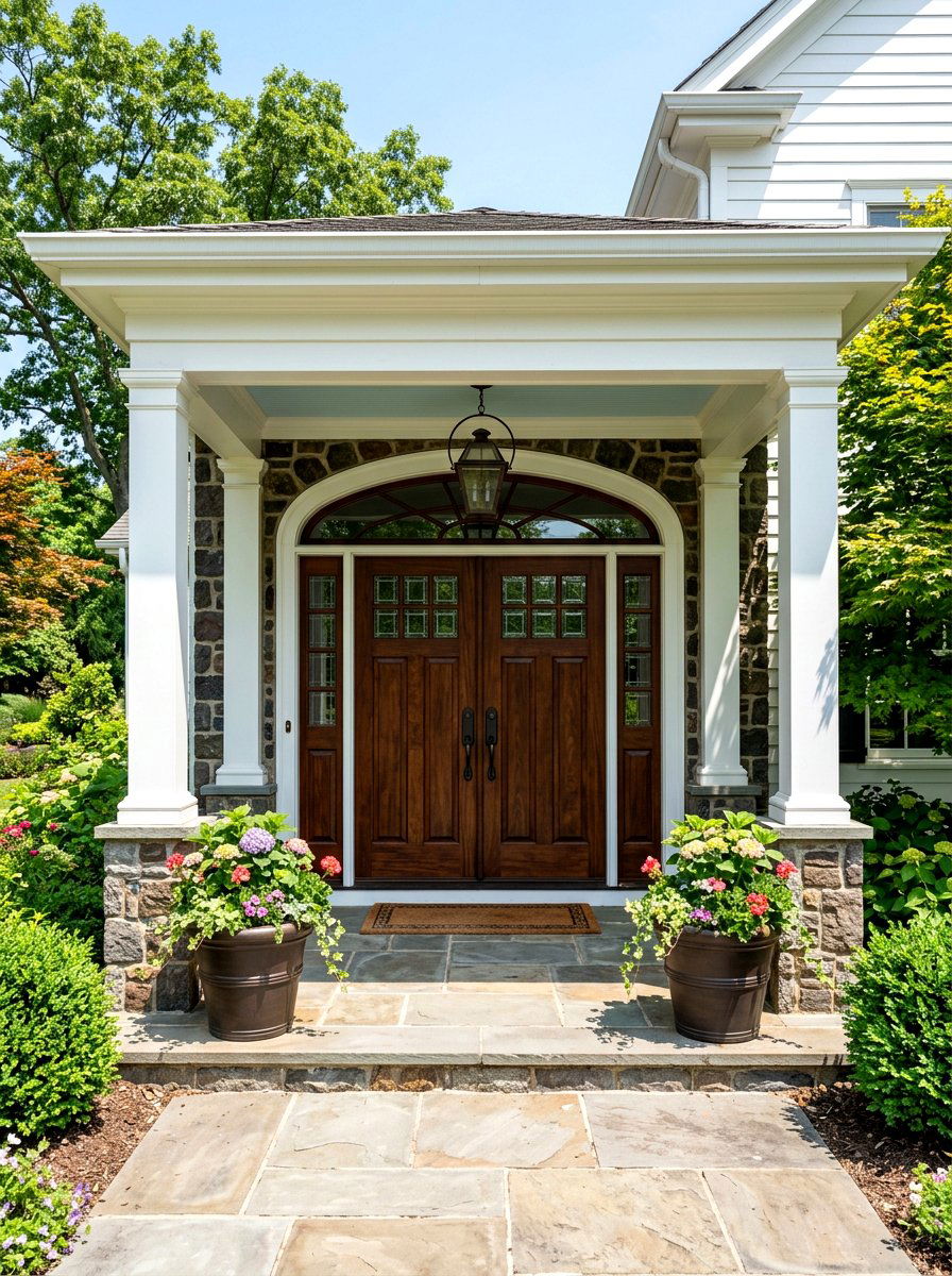 Double Front Doors - 30 craftsman exterior ideas