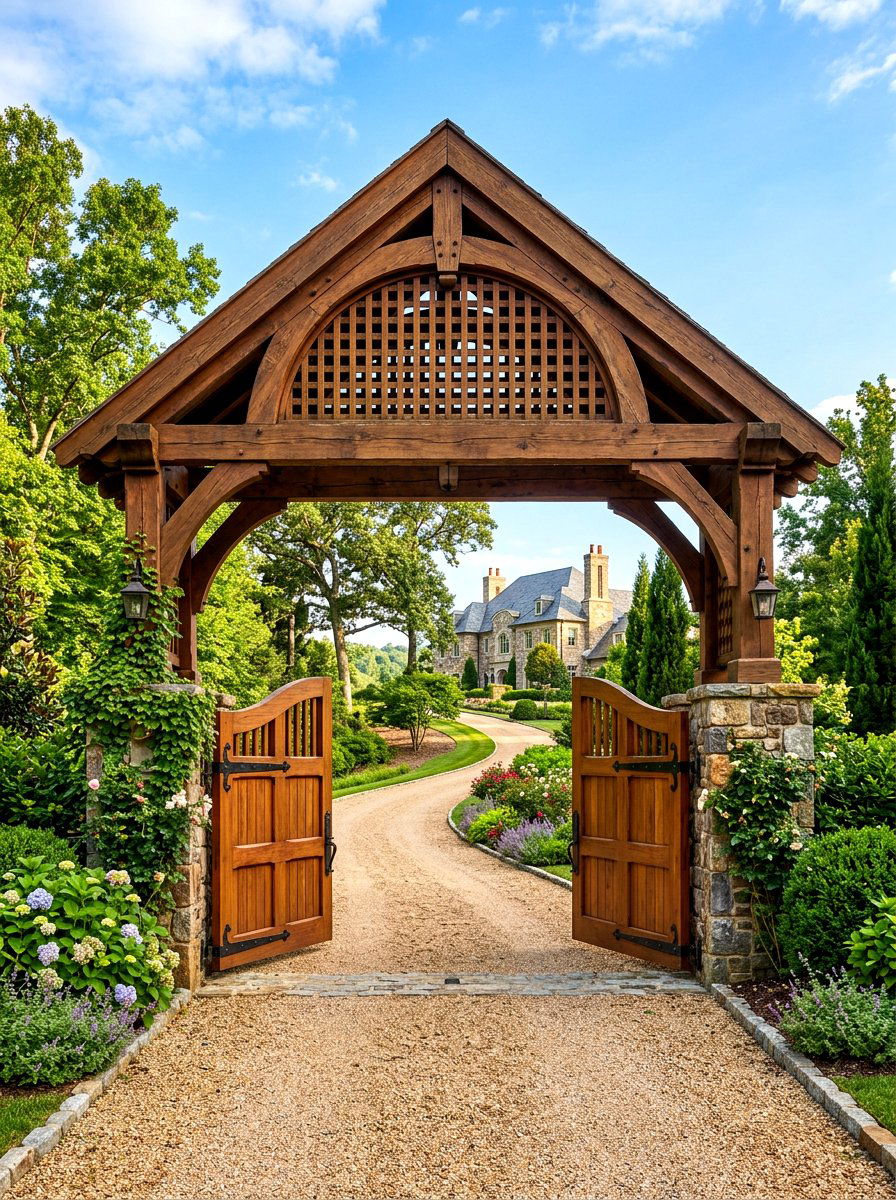 Double Gate Entry Arbor - 30 arbor entrance ideas