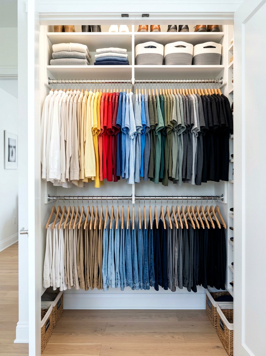 Double Hang Closet Rod - 30 compact closet ideas