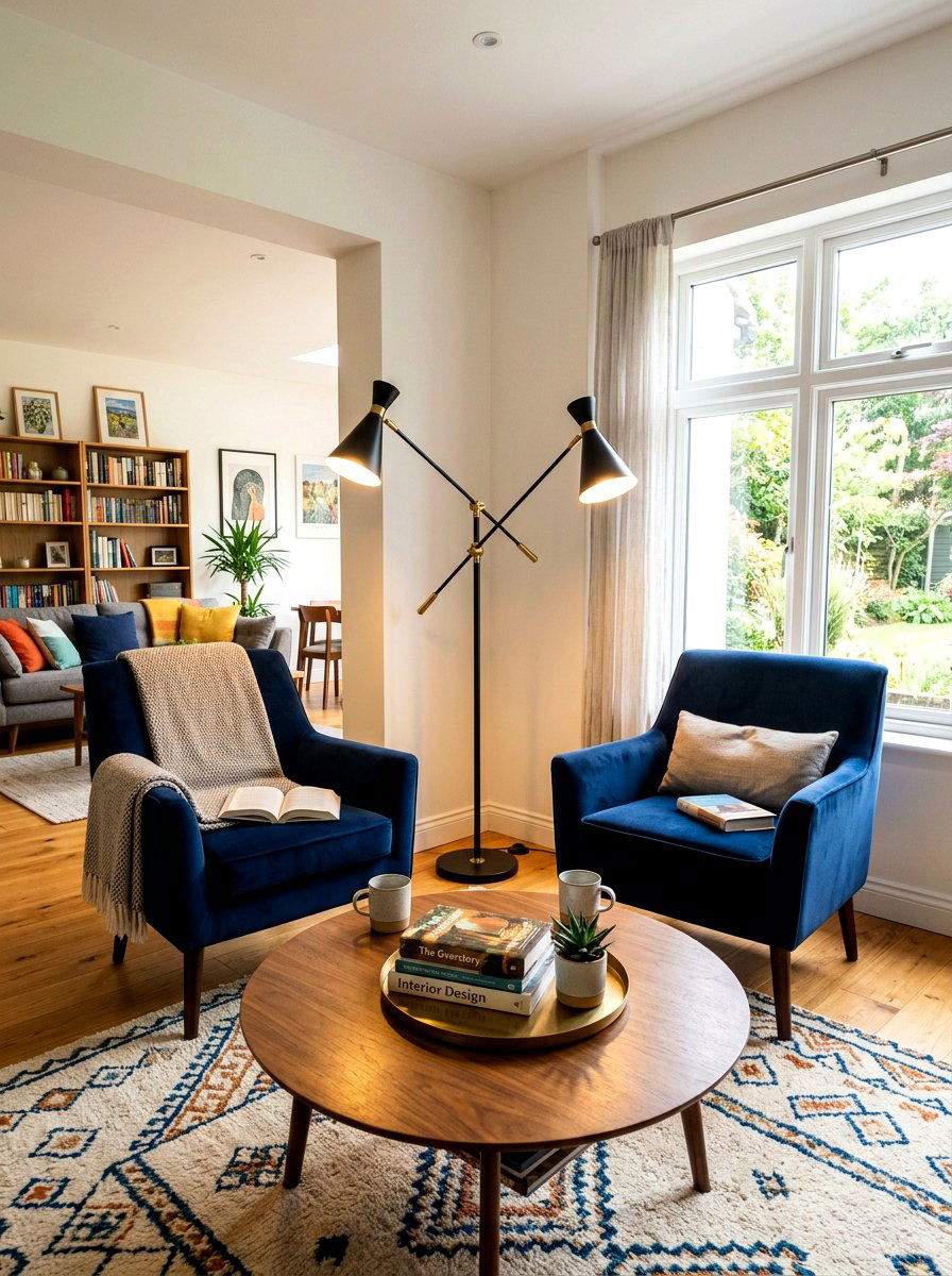 Double Headed Reading Lamp - 30 reading lamp corner ideas