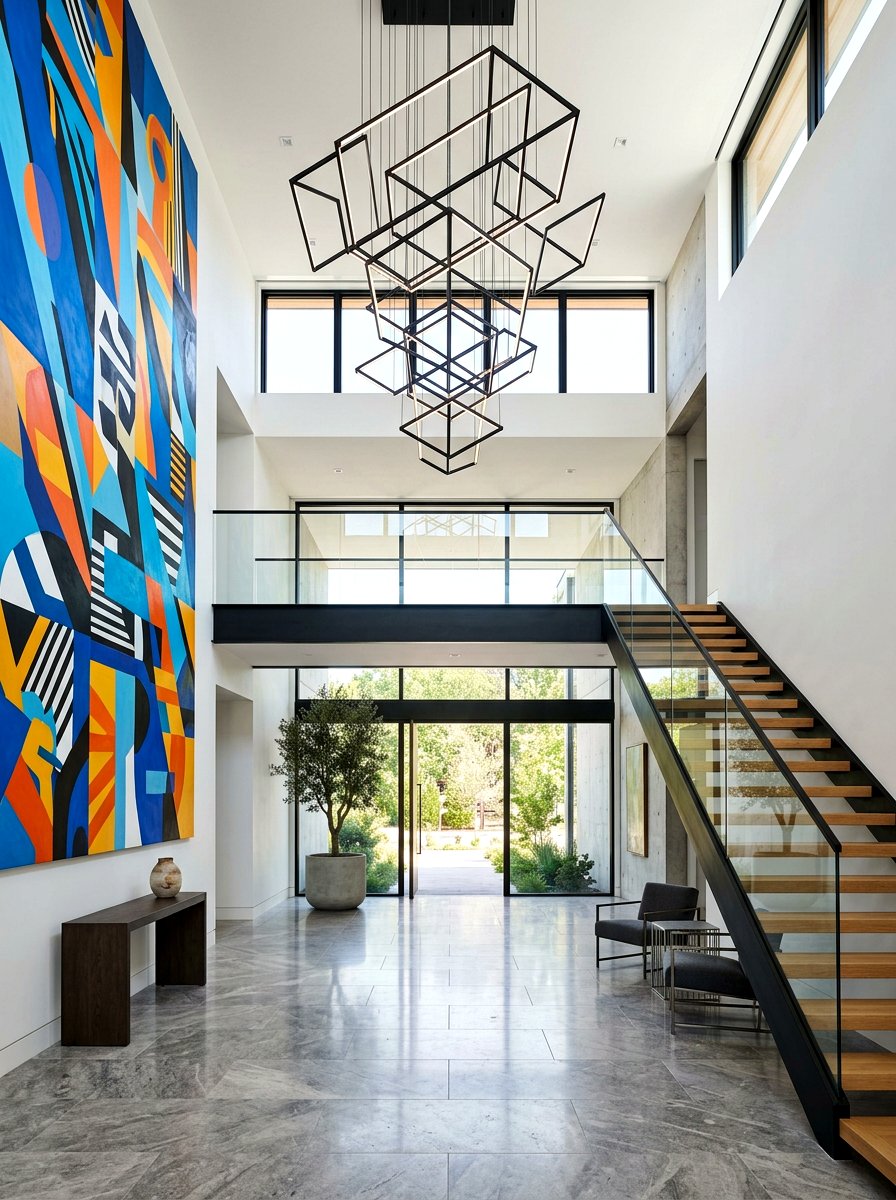 Double Height Foyer - 30 foyer ideas