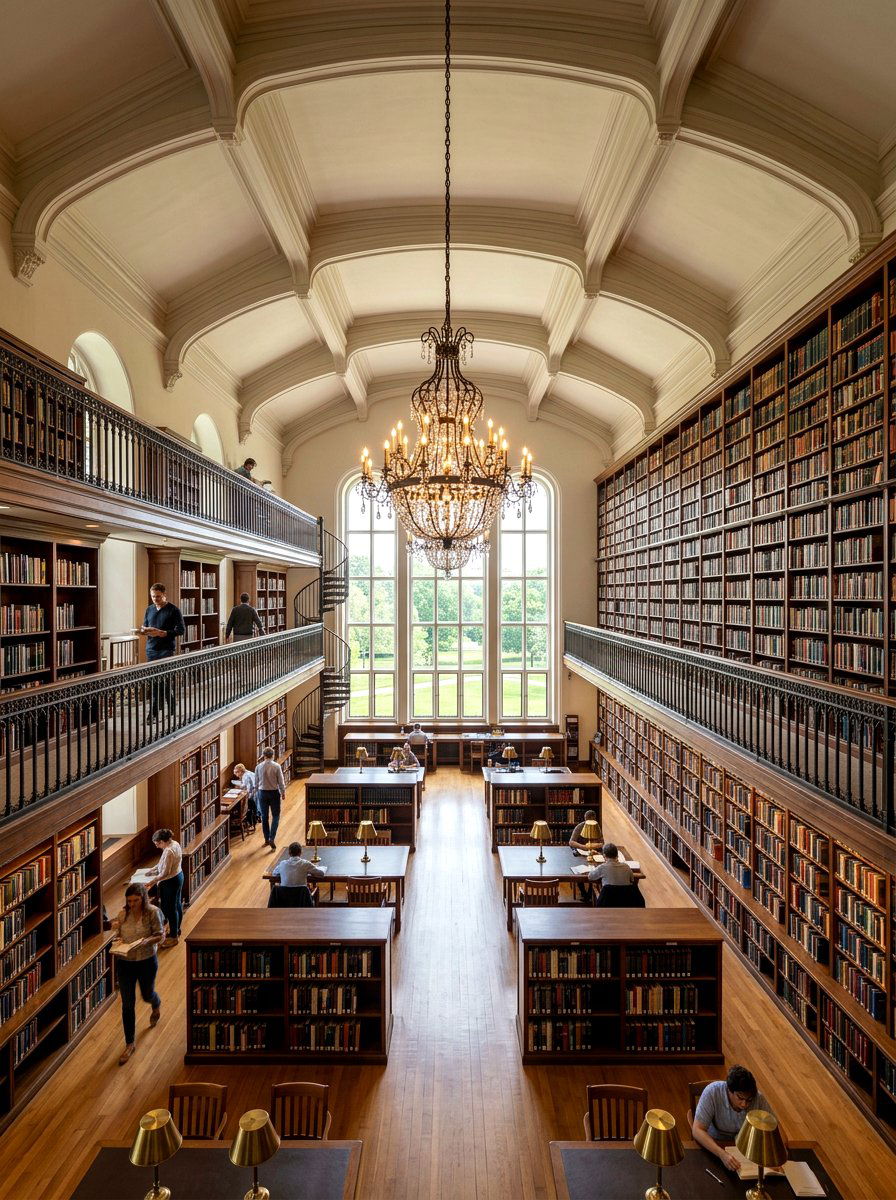 Double Height Library - 30 reading room aesthetic ideas