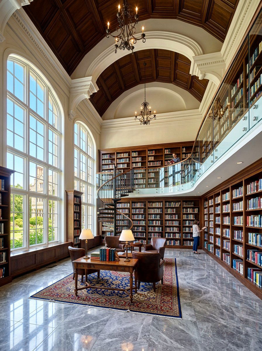 Double Height Library Room - 30 book filled room ideas
