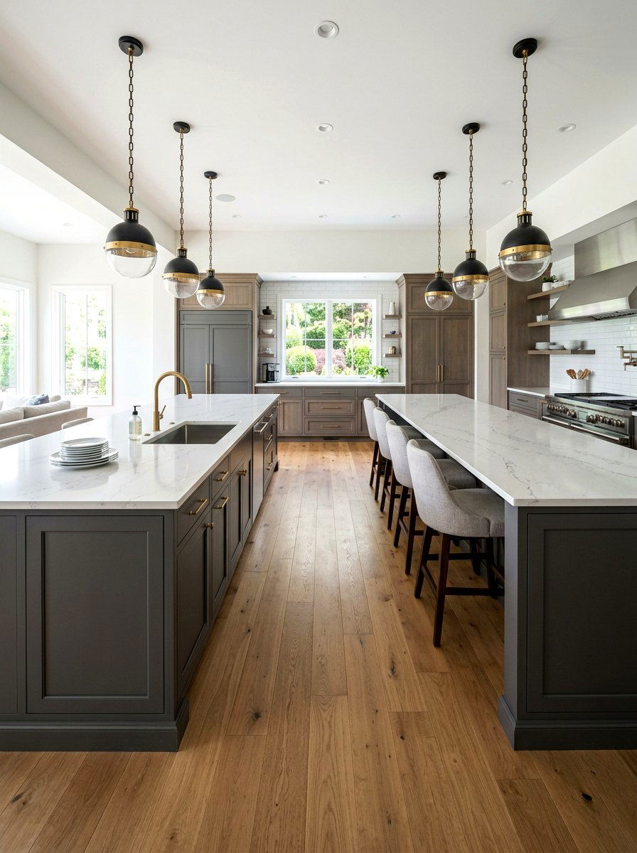 Double Kitchen Island - 30 modern kitchen ideas