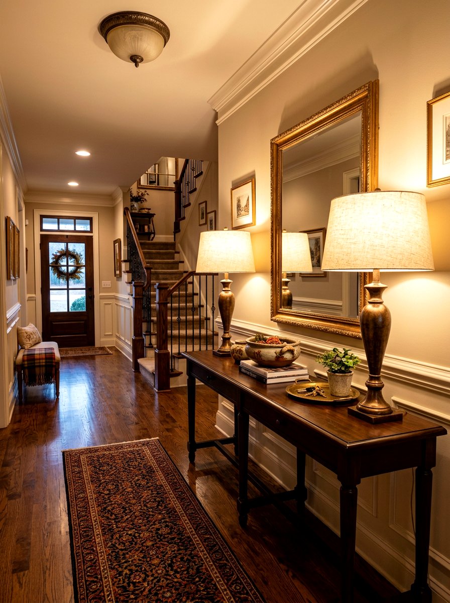 Double Lamp Entryway - 30 entry console styling ideas