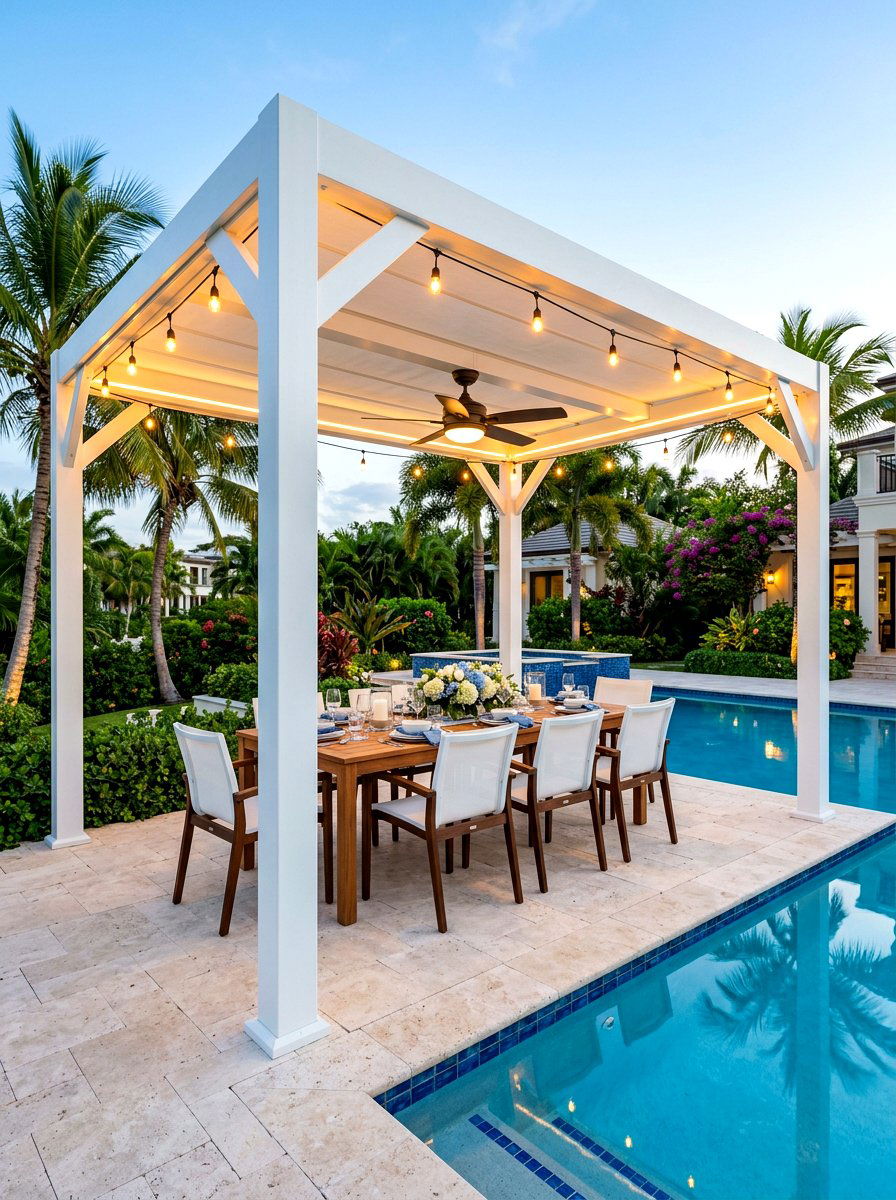 Double Layer Pavilion Curtain - 30 pavilion drapery ideas